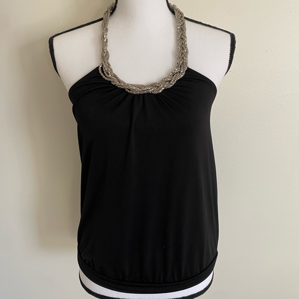 Size XS Black & Silver Tank Top